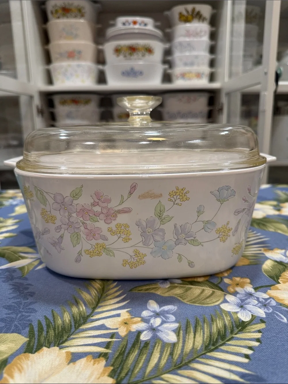 Corningware floral bouquet